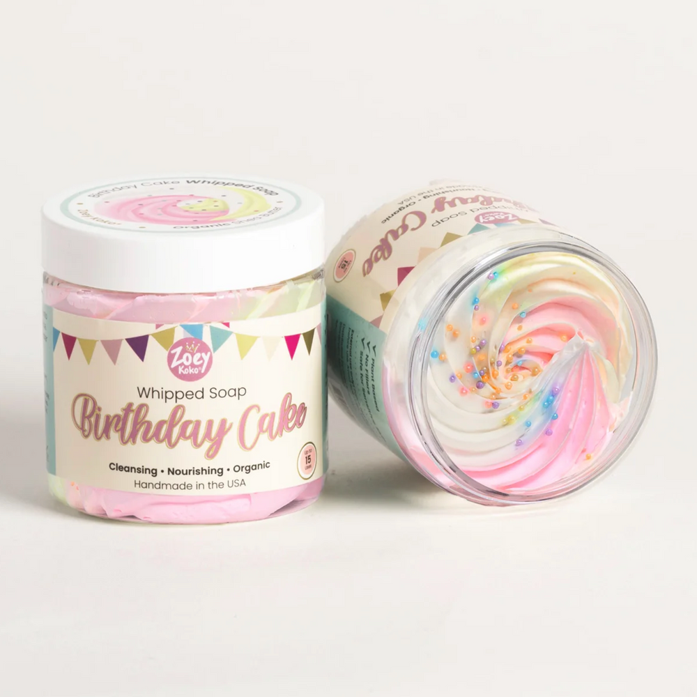 Birthday Cake Whipped Soap Jar - Creamy Cleansing