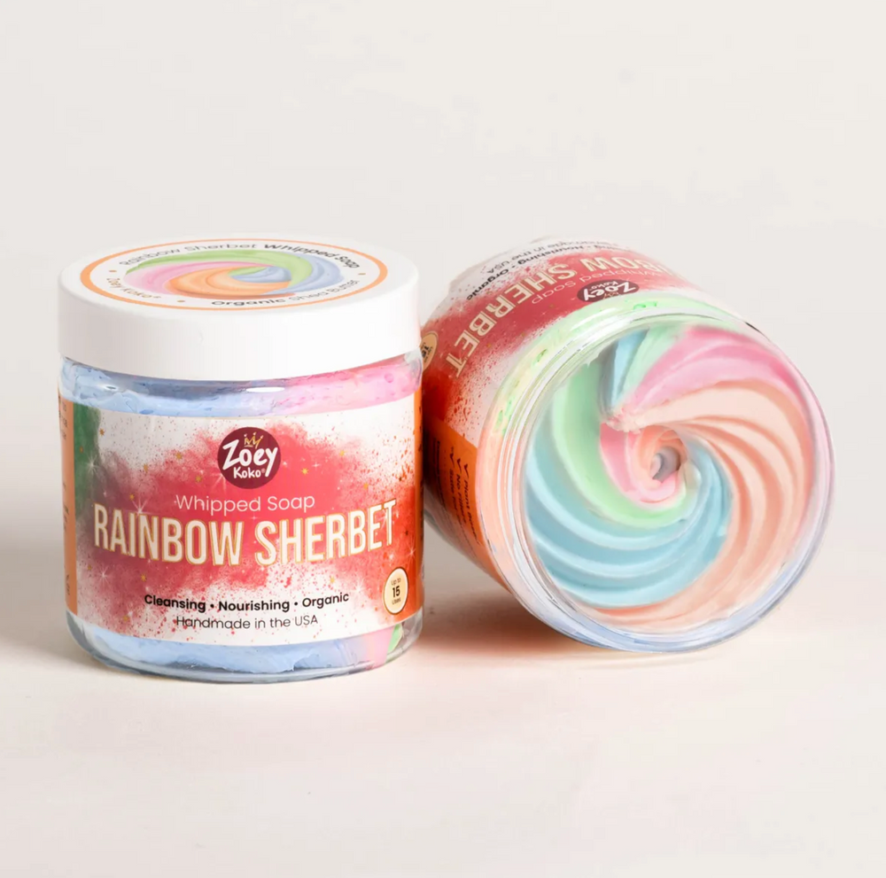 Rainbow Sherbet Whipped Soap Jar - Sweet Cleansing